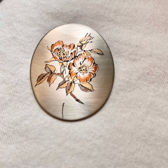 Rare Vintage Reed & Barton Damascene Cuff and Pin/Pendant Set - Picture 3 of 8